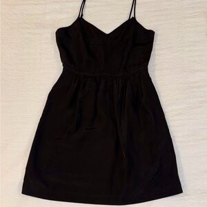 J. Crew Black Spaghetti Strap Mini Dress